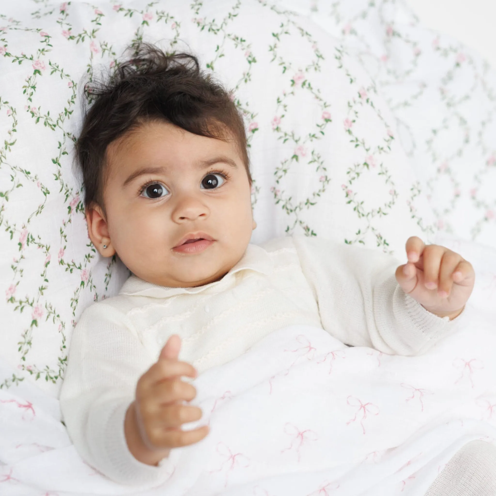 Kids Lulujo Cotton Muslin Swaddle (2) - Bows