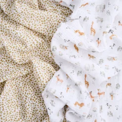 Kids Aden + Anais Cotton Muslin Swaddles (2) - Giraffe Safari