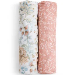 Kids Aden + Anais Blankets|Blankets>Cotton Muslin Swaddles(2) - Victorian Flowers