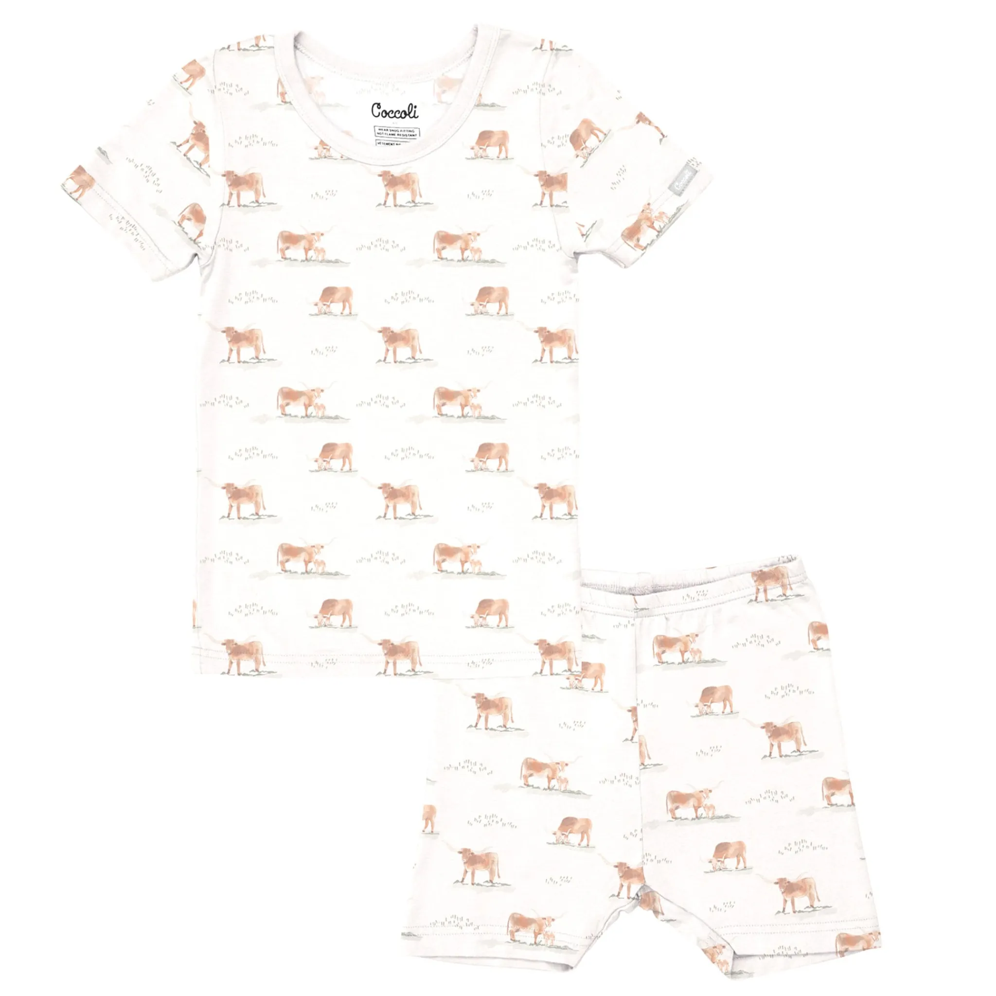 Kids/BOY Coccoli Cows Short Pajamas 2-12