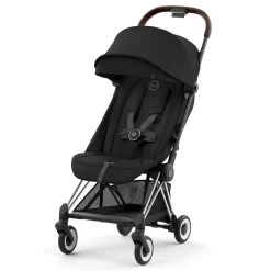Kids Cybex Strollers|Strollers & Trailers>Coya Stroller - Chrome Frame with Sepia Black Seat