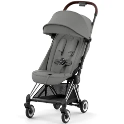 Kids Cybex Coya Stroller - Chrome Frame with Mirage Grey Seat