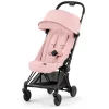 Kids Cybex Strollers|Strollers & Trailers>Coya Stroller - Matte Black Frame with Peach Pink Seat