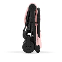 Kids Cybex Strollers|Strollers & Trailers>Coya Stroller - Matte Black Frame with Peach Pink Seat