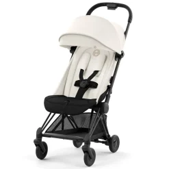 Kids Cybex Coya Stroller - Matte Black Frame with Off-White Seat