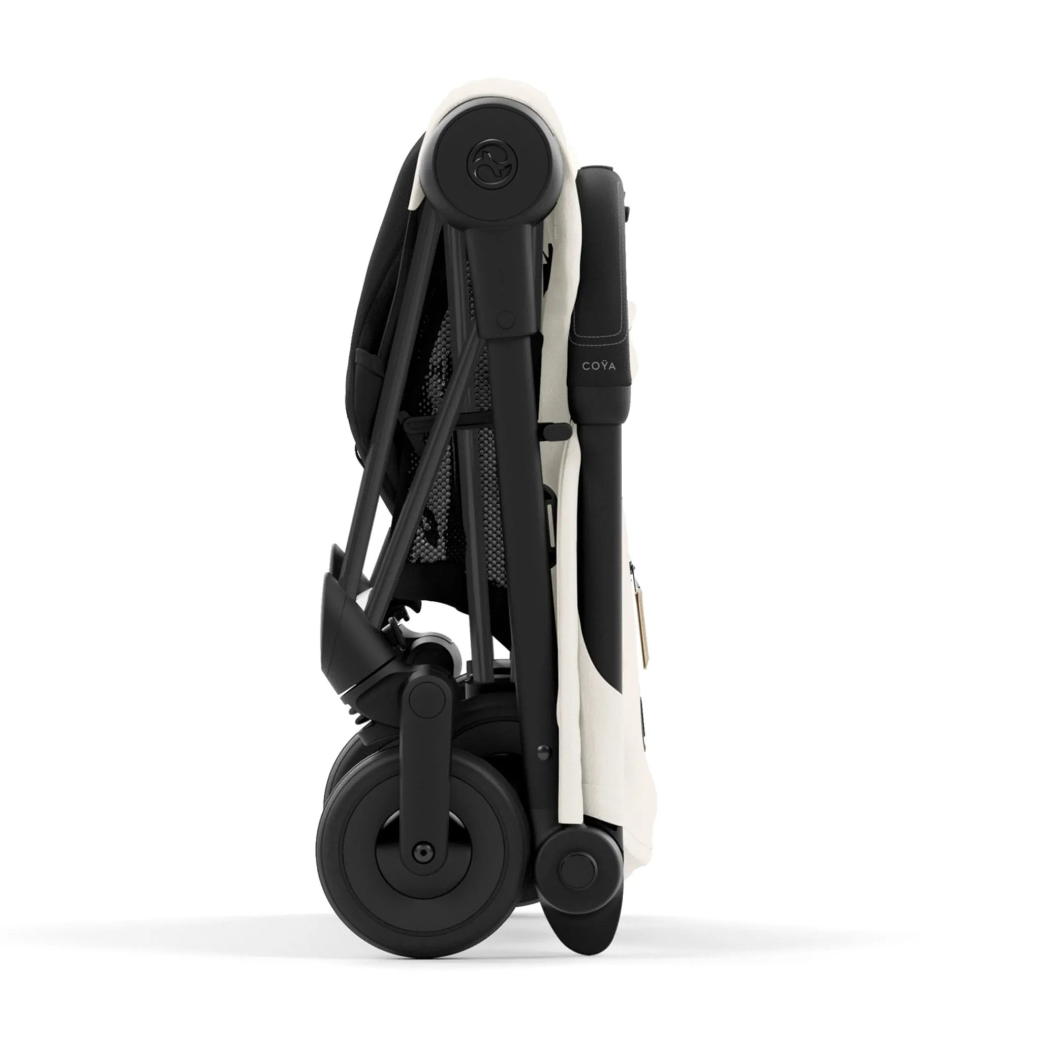 Kids Cybex Coya Stroller - Matte Black Frame with Off-White Seat