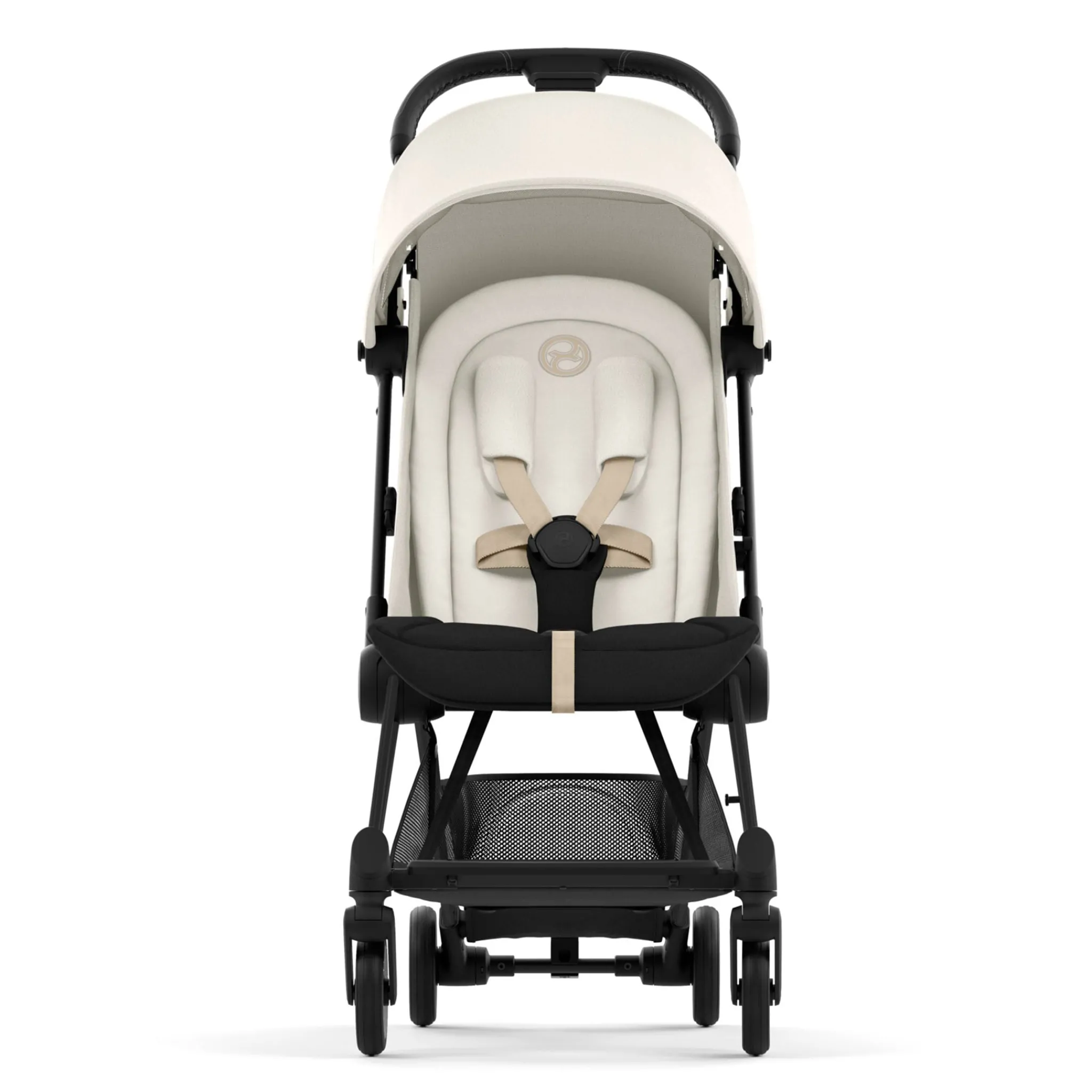 Kids Cybex Coya Stroller - Matte Black Frame with Off-White Seat