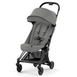 Kids Cybex Strollers|Strollers & Trailers>Coya Stroller - Matte Black Frame with Mirage Grey Seat