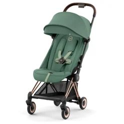 Kids Cybex Coya Stroller - Rose Gold Frame with Leaf Green Seat