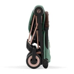 Kids Cybex Coya Stroller - Rose Gold Frame with Leaf Green Seat