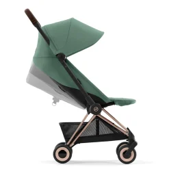 Kids Cybex Coya Stroller - Rose Gold Frame with Leaf Green Seat