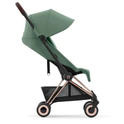 Kids Cybex Coya Stroller - Rose Gold Frame with Leaf Green Seat