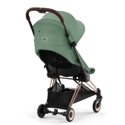 Kids Cybex Coya Stroller - Rose Gold Frame with Leaf Green Seat