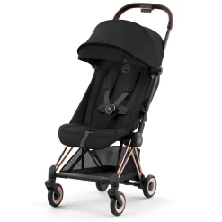 Kids Cybex Coya Stroller - Rose Gold Frame with Sepia Black Seat