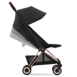 Kids Cybex Coya Stroller - Rose Gold Frame with Sepia Black Seat