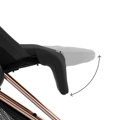 Kids Cybex Coya Stroller - Rose Gold Frame with Sepia Black Seat