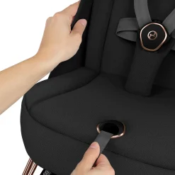 Kids Cybex Coya Stroller - Rose Gold Frame with Sepia Black Seat