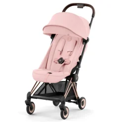 Kids Cybex Strollers|Strollers & Trailers>Coya Stroller - Rose Gold Frame with Peach Pink SeatP