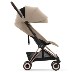 Kids Cybex Coya Stroller - Rose Gold Frame with Sepia Beige Seat