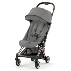 Kids Cybex Strollers|Strollers & Trailers>Coya Stroller - Rose Gold Frame with Mirage Grey Seat