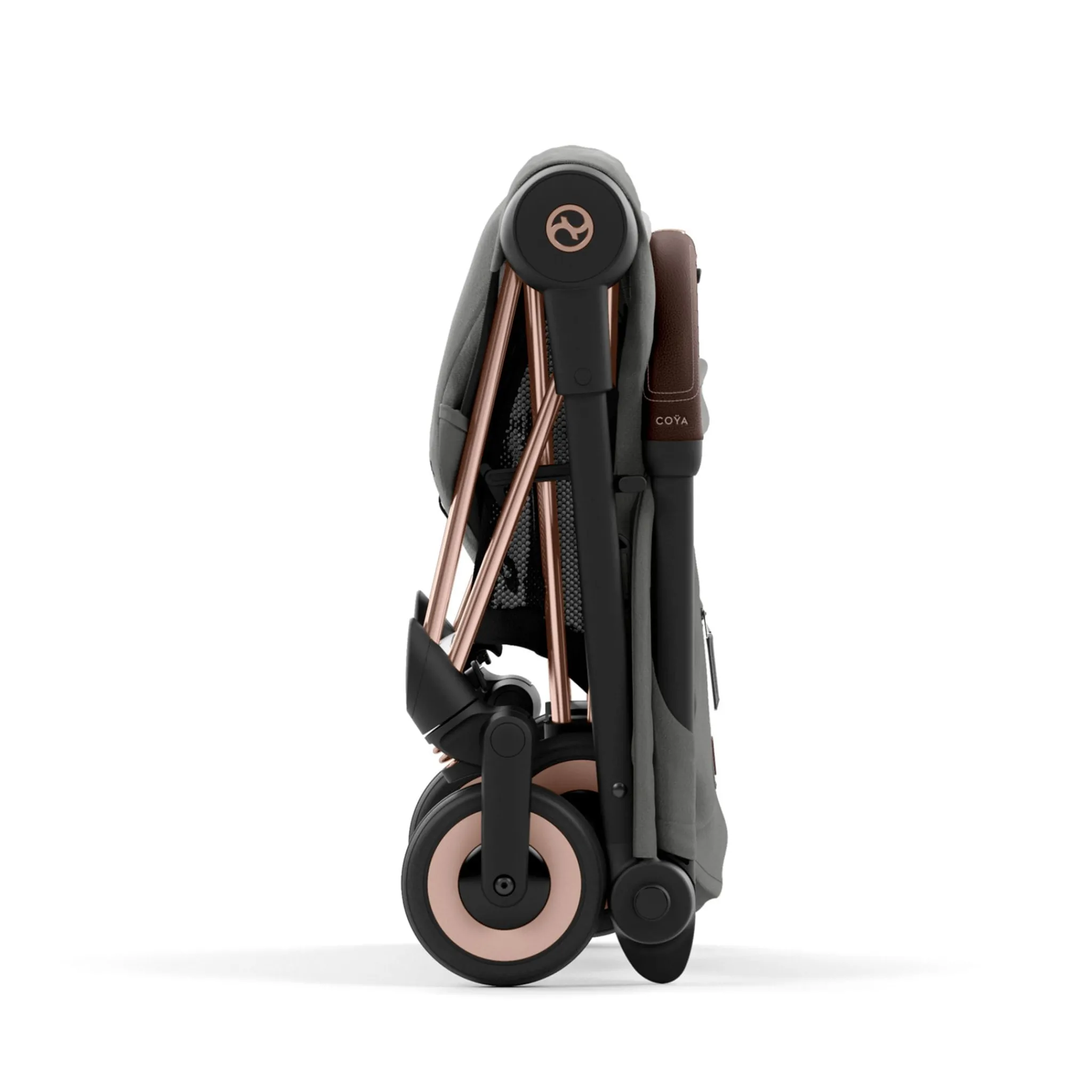 Kids Cybex Strollers|Strollers & Trailers>Coya Stroller - Rose Gold Frame with Mirage Grey Seat