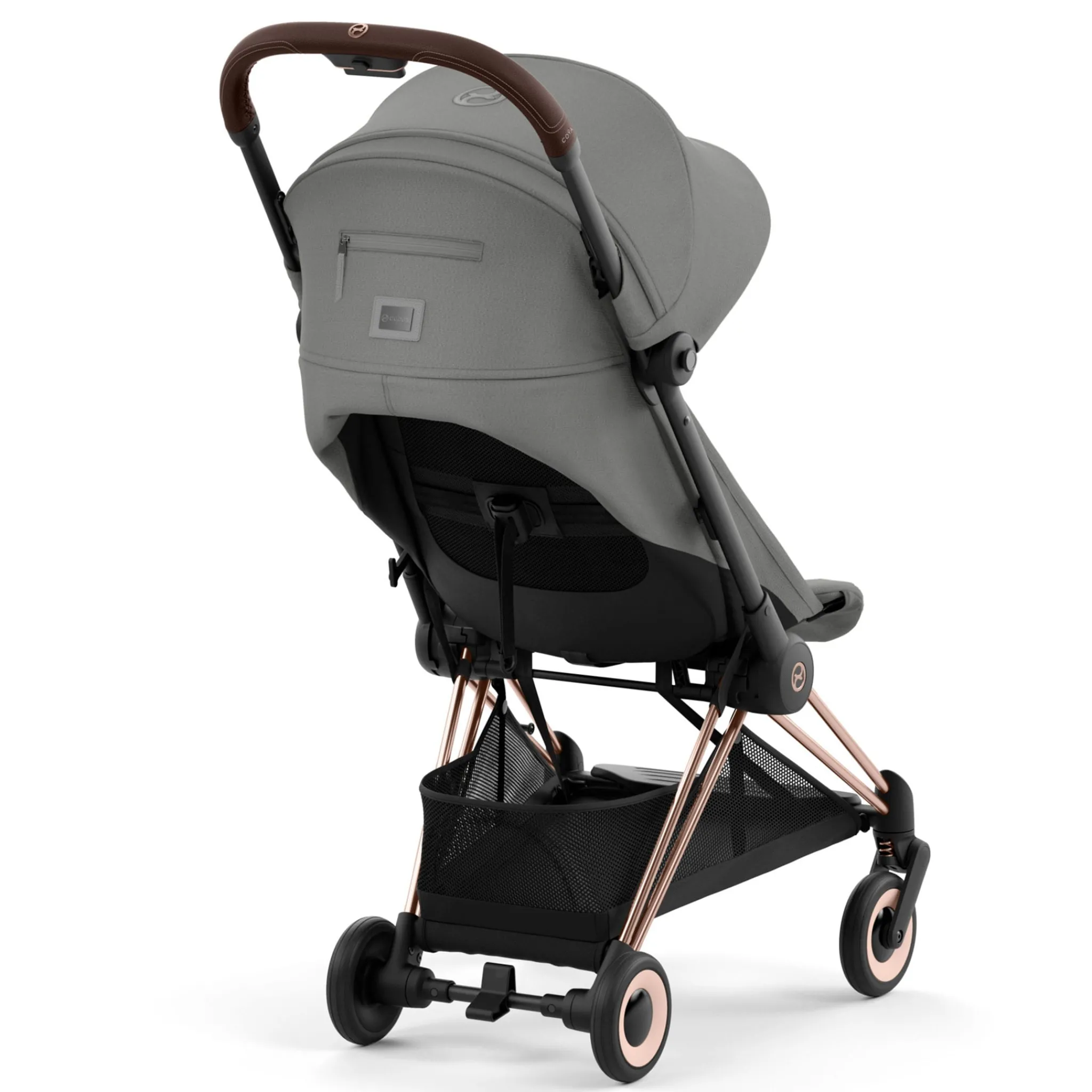 Kids Cybex Strollers|Strollers & Trailers>Coya Stroller - Rose Gold Frame with Mirage Grey Seat