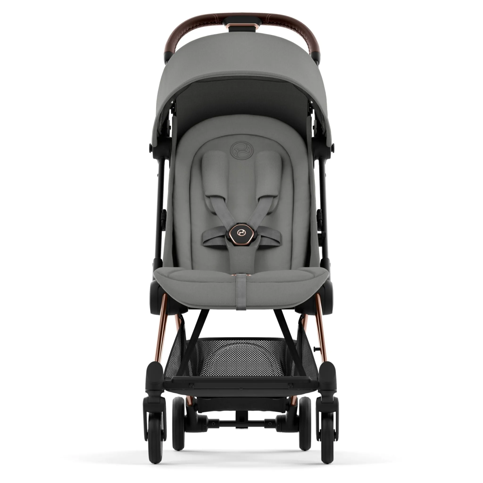 Kids Cybex Strollers|Strollers & Trailers>Coya Stroller - Rose Gold Frame with Mirage Grey Seat