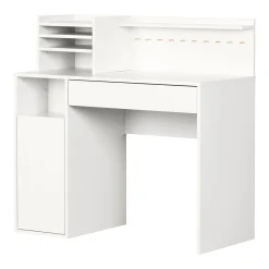 South Shore Desk>Craft Table with Hutch - Crea Pure White