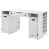 South Shore Craft Table with Storage - Artwork Pure White