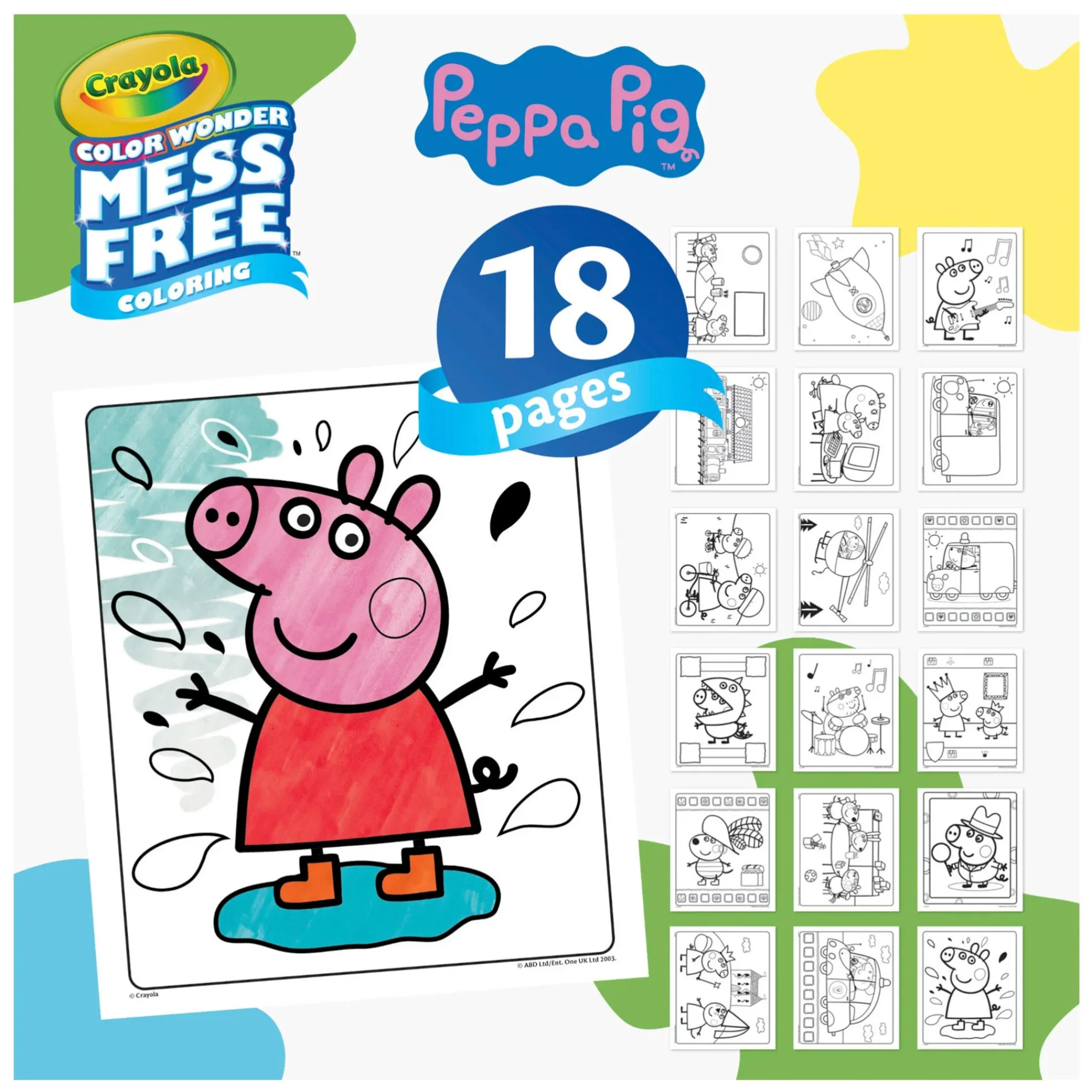 Kids Crayola Color Wonder Mess-Free Colouring Pages & Mini Markers - Peppa Pig