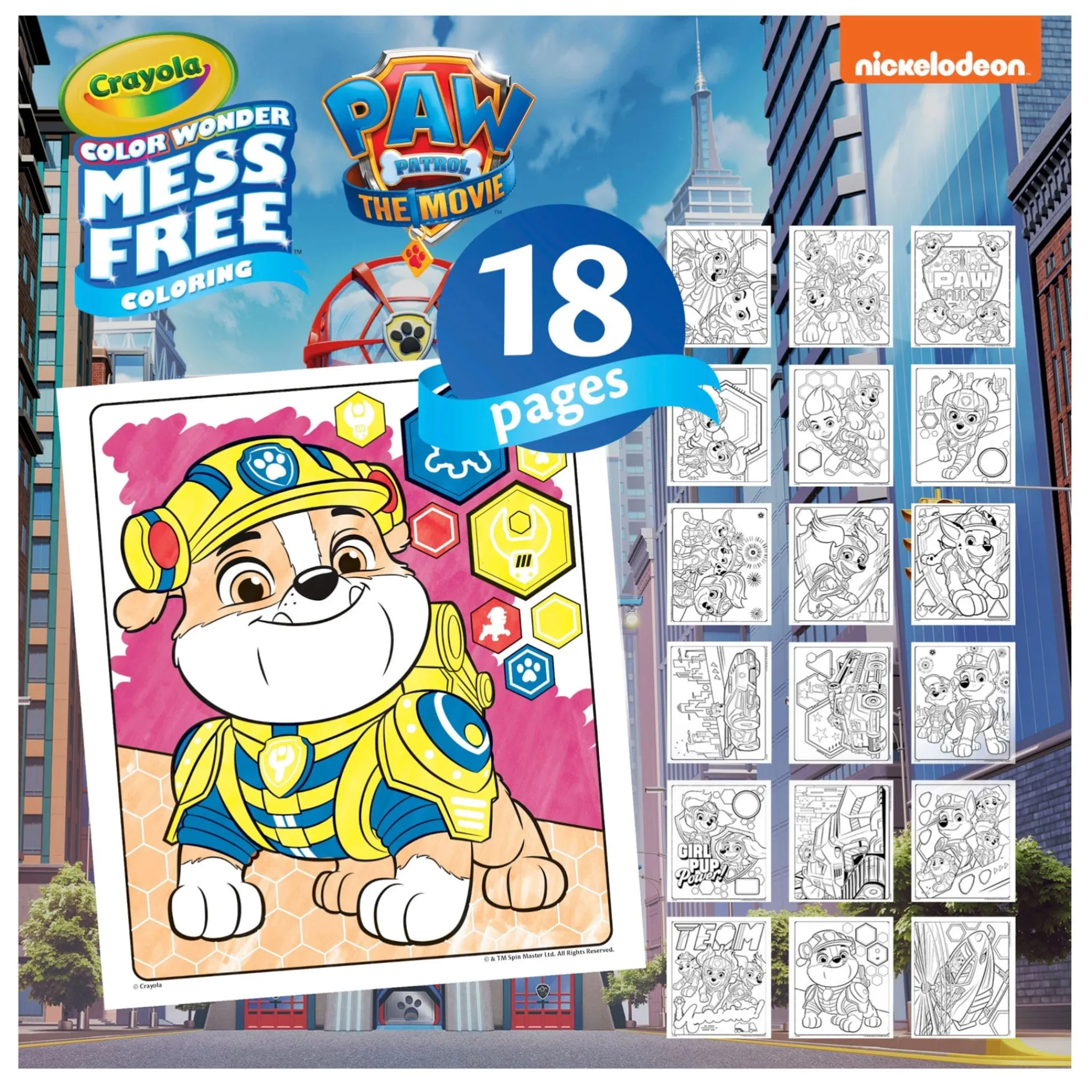 Kids Crayola Color Wonder Mess-Free Colouring Book & Markers Kit - Paw Patrol