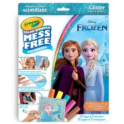 Kids Crayola Diy & Activities>Color Wonder Mess-Free Glitter Paper & Markers Kit - Frozen