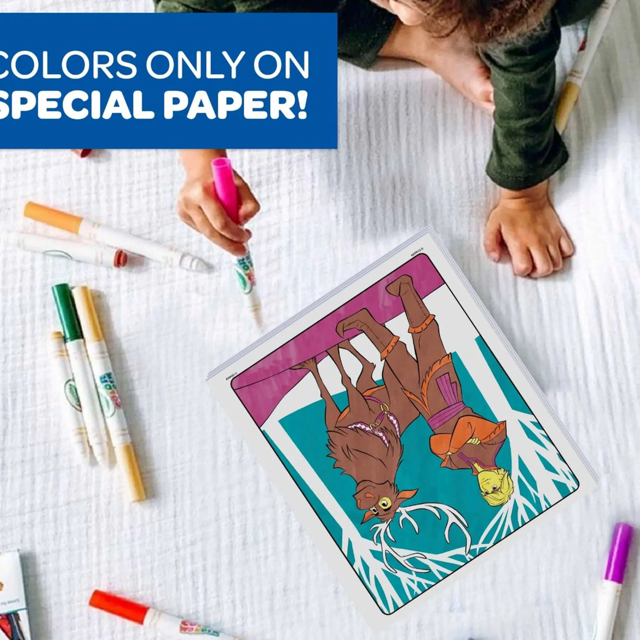 Kids Crayola Diy & Activities>Color Wonder Mess-Free Glitter Paper & Markers Kit - Frozen