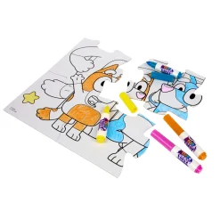 Kids Crayola Colour & Erase Reusable Puzzle Set, Bluey
