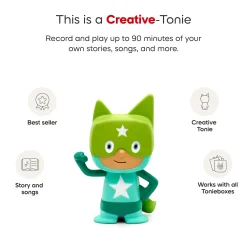 Kids Tonies Creative Tonie - Superhero Turquoise Tonie Figurine (French)