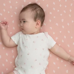 Kids Living Textiles Sheets|Bedding>Crib Fitted Sheet - Dusty Rose