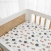 Kids Living Textiles Sheets|Bedding>Crib Fitted Sheet - Forest Retreat