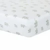 Kids Living Textiles Sheets|Bedding>Crib Fitted Sheet - Grey Elephant