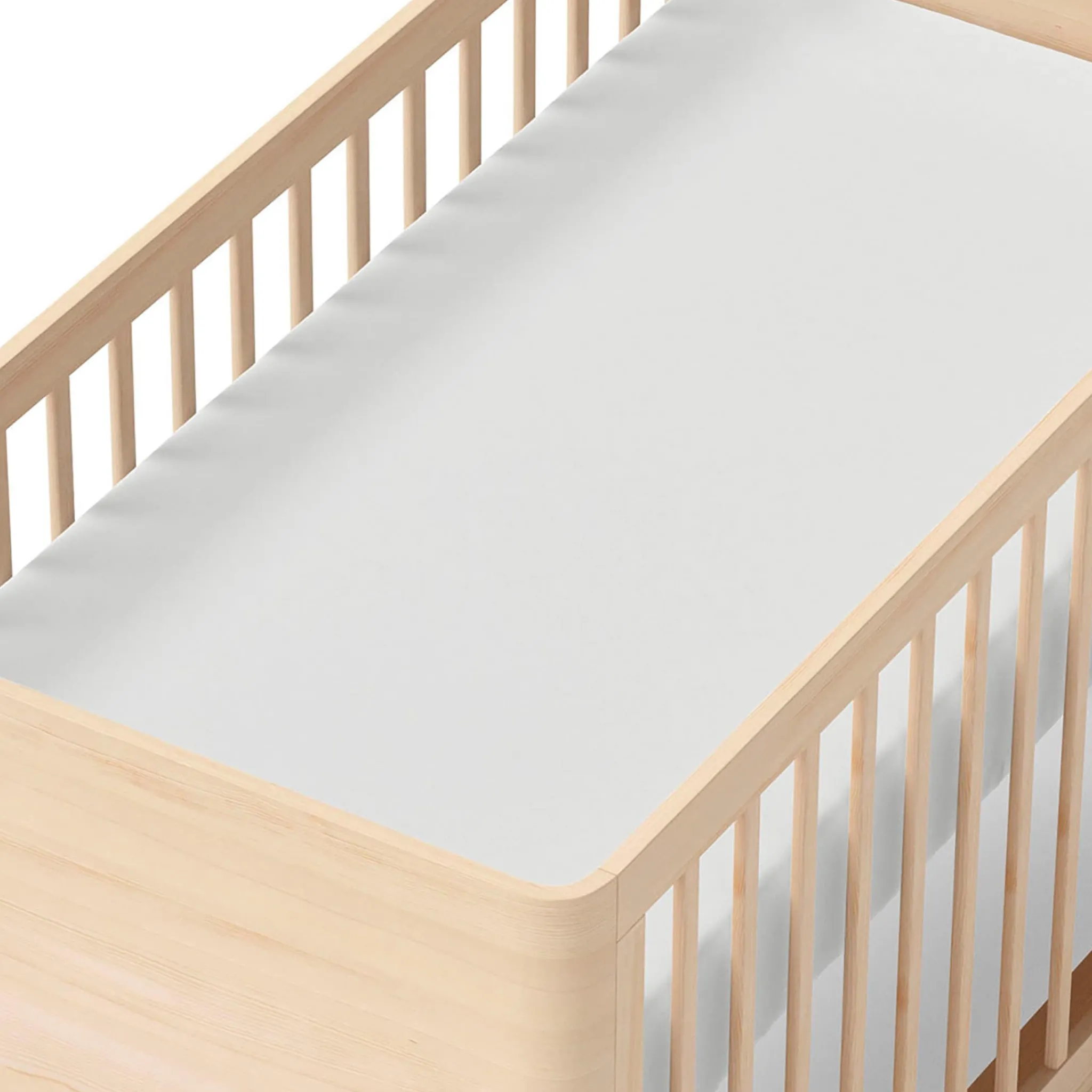 Kids Coccoli Crib Fitted Sheet - White Ivory