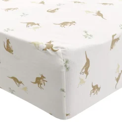 Kids Coccoli Sheets|Bedding>Crib Fitted Sheet Kangaroo - Special Edition CHU Sainte‑Justine Foundation