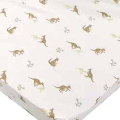Kids Coccoli Sheets|Bedding>Crib Fitted Sheet Kangaroo - Special Edition CHU Sainte‑Justine Foundation