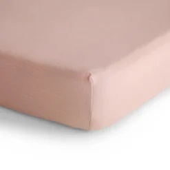 Kids Mushie Crib Fitted Sheet Muslin - Blush