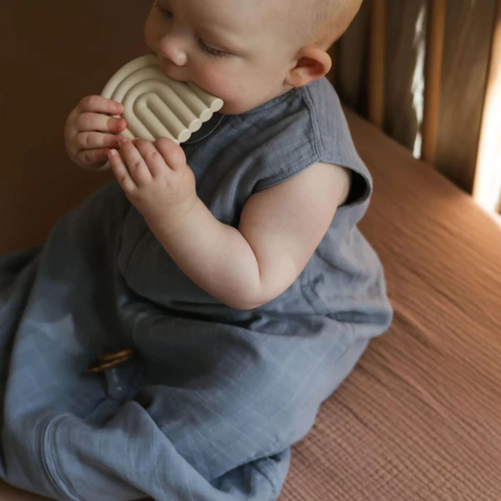 Kids Mushie Crib Fitted Sheet Muslin - Natural