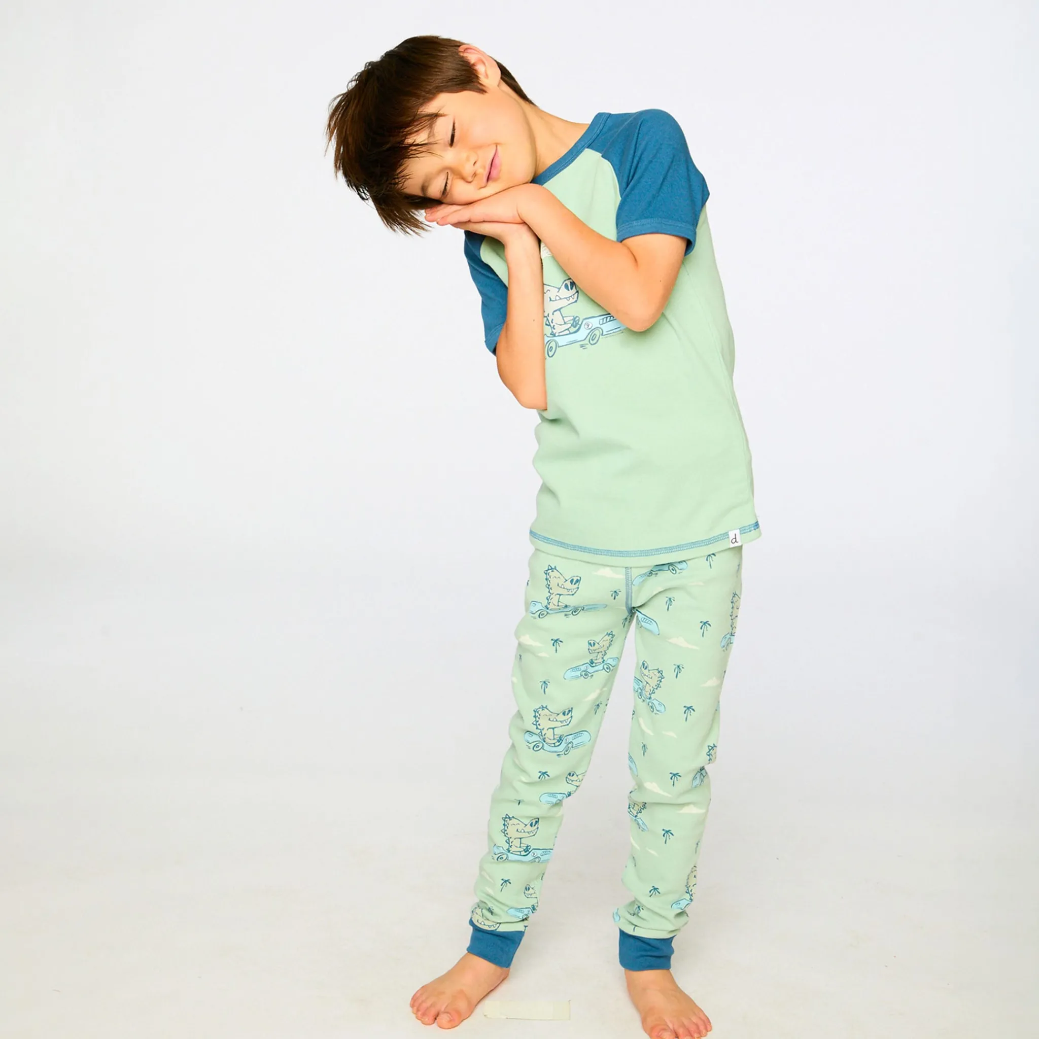 Kids/BOY Deux par Deux Pajamas & Bathrobes>Croc Pajama Set 2-6