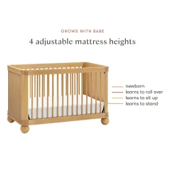 Babyletto Crosby 3-in-1 Convertible Crib - Honey