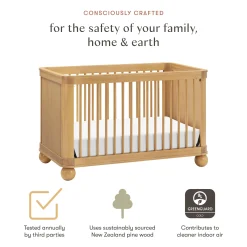 Babyletto Crosby 3-in-1 Convertible Crib - Honey
