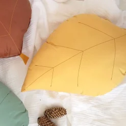 The Butter Flying Cushion Ash Leaf - Mustard