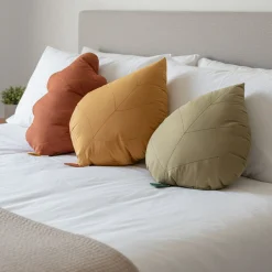 The Butter Flying Cushion Ash Leaf - Ochre
