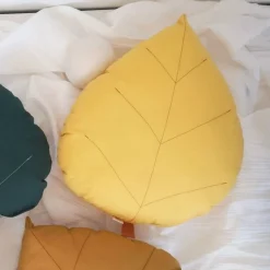 The Butter Flying Cushions>Cushion Birch Leaf - Mustard