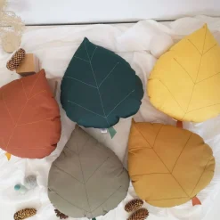 The Butter Flying Cushions>Cushion Birch Leaf - Mustard